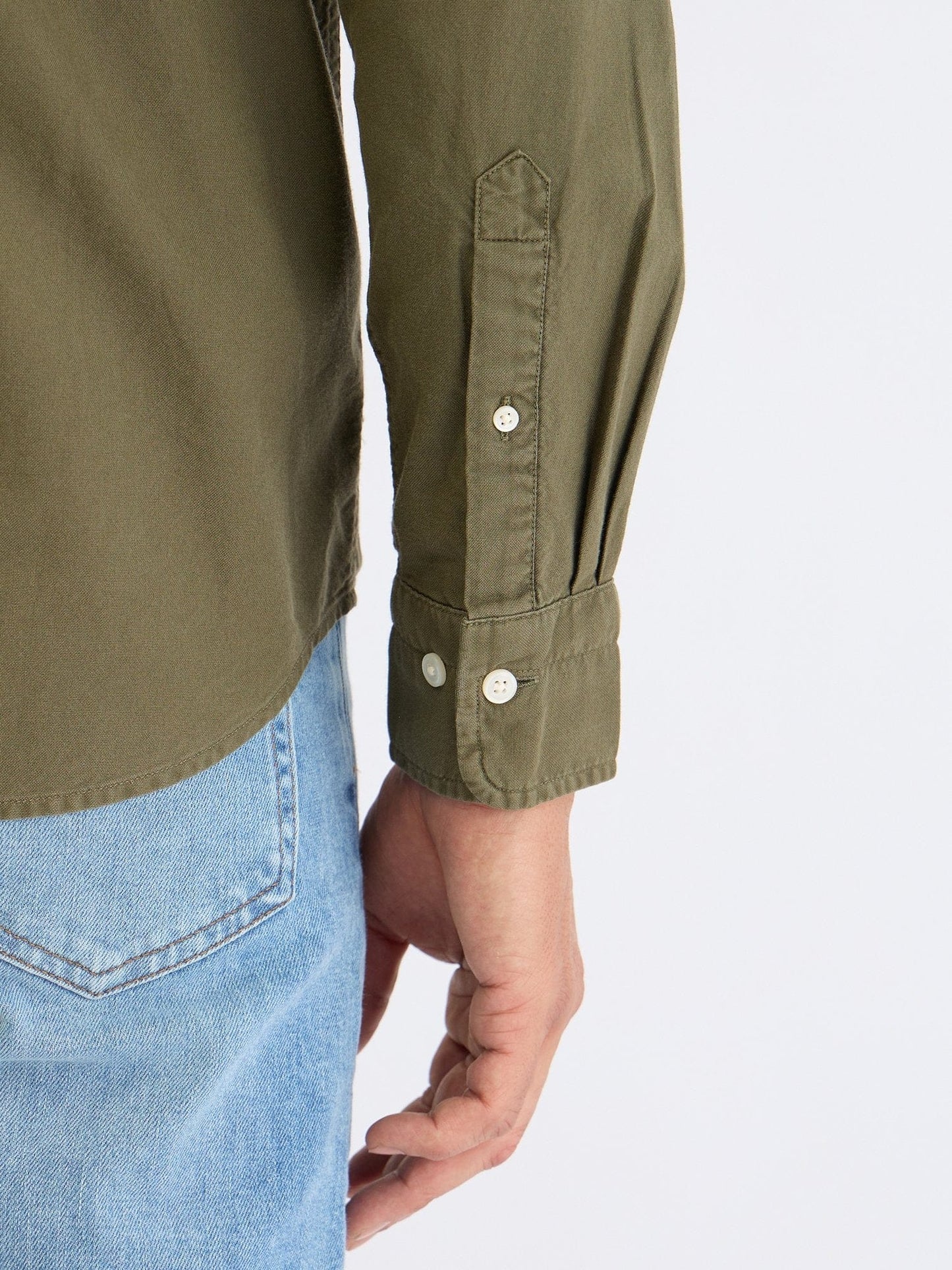 Gant Men Green Solid Collar Shirt