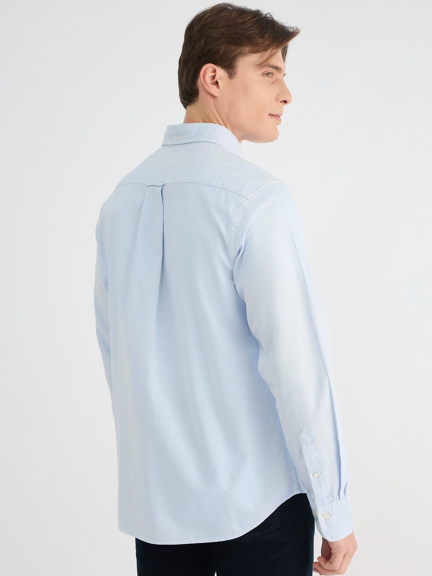 Gant Men Blue Regular Fit Solid Collar Neck Shirt