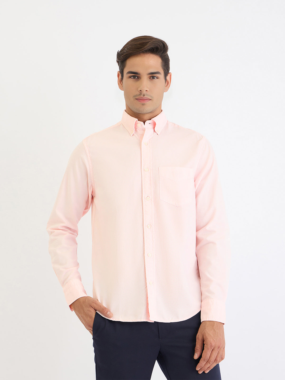 Gant Men Pink Solid Collar Shirt