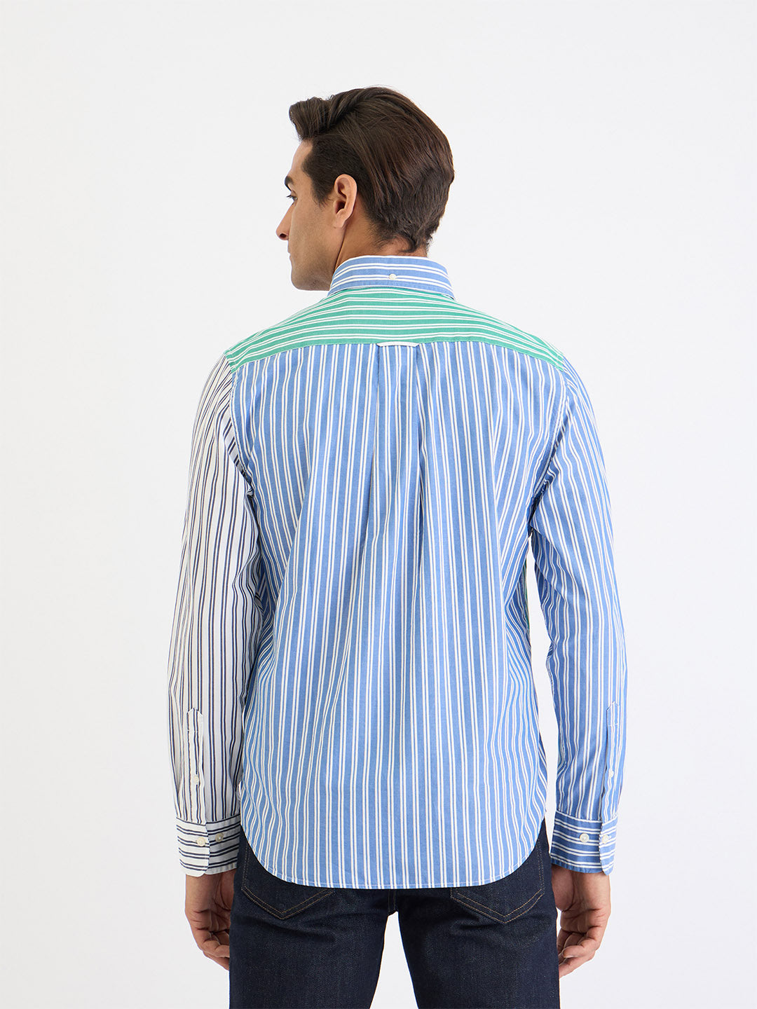Gant Men Blue Striped Collar Shirt