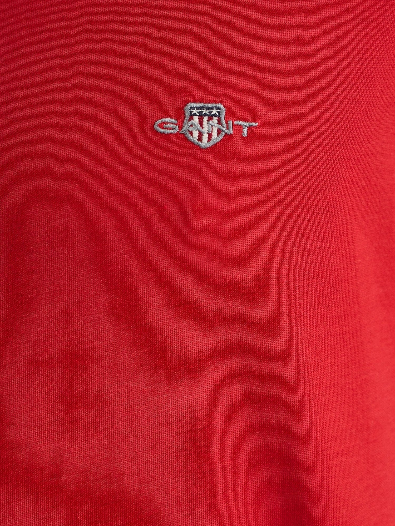 Gant Men Red Regular Fit Solid Polo Tshirt