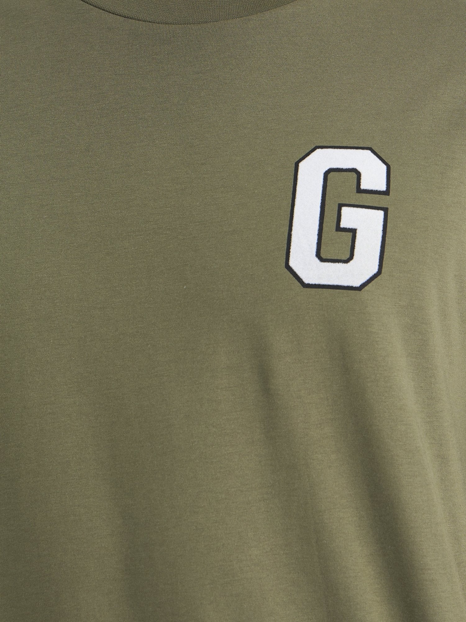 Gant Men Green Regular Fit Solid Crew Neck Tshirt