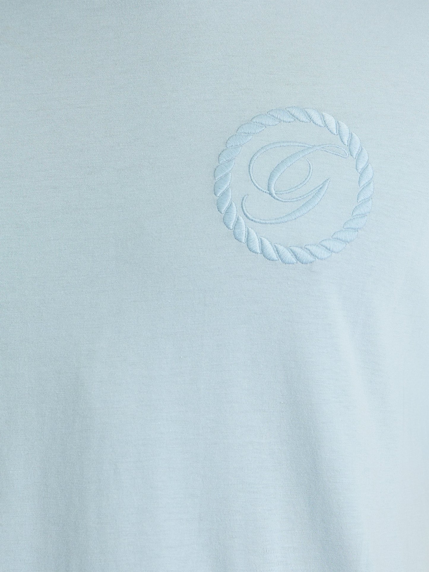 Gant Men Blue Regular Fit Solid Crew Neck Tshirt