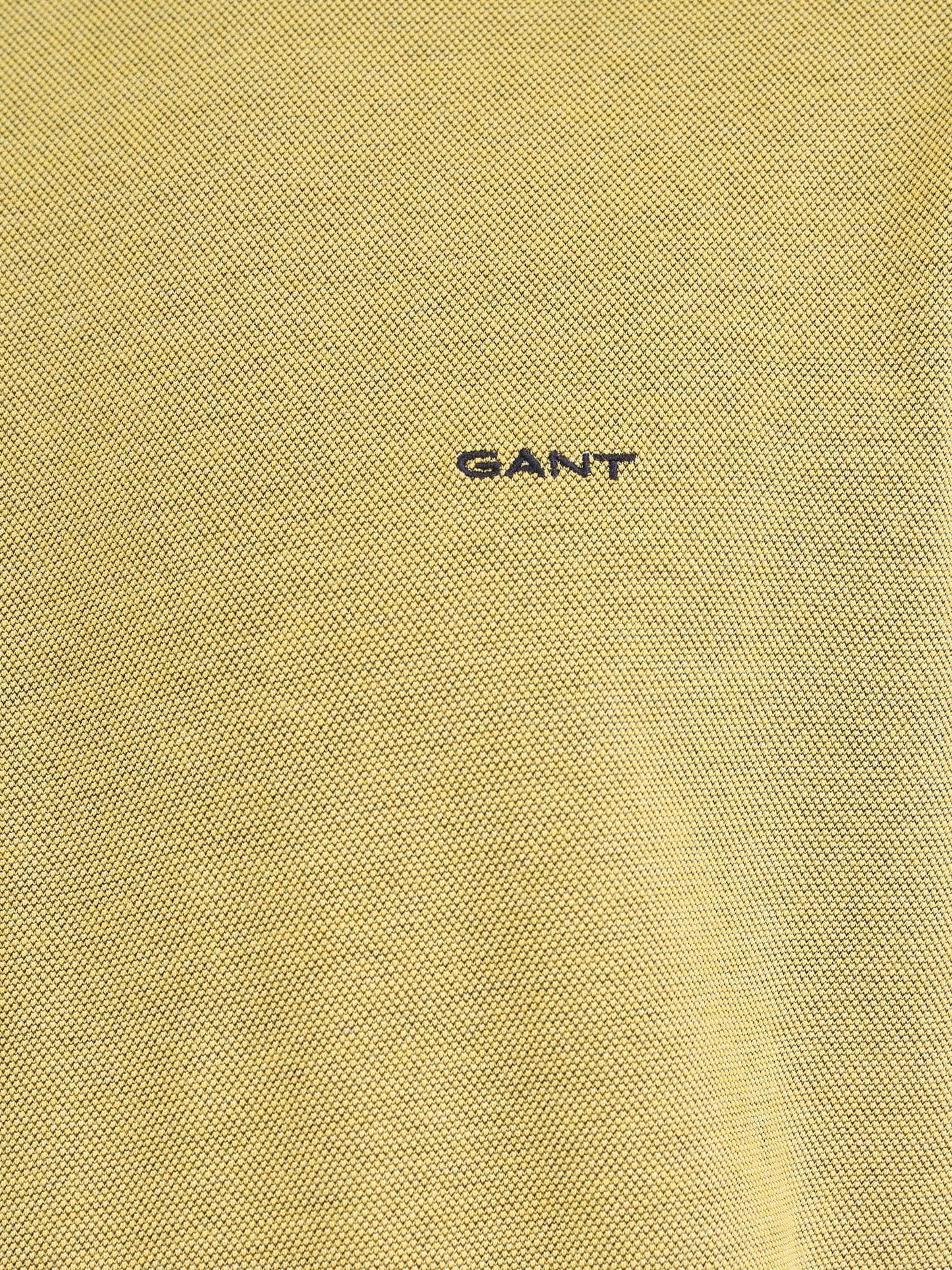 Gant Men Yellow Solid Round Neck Tshirt