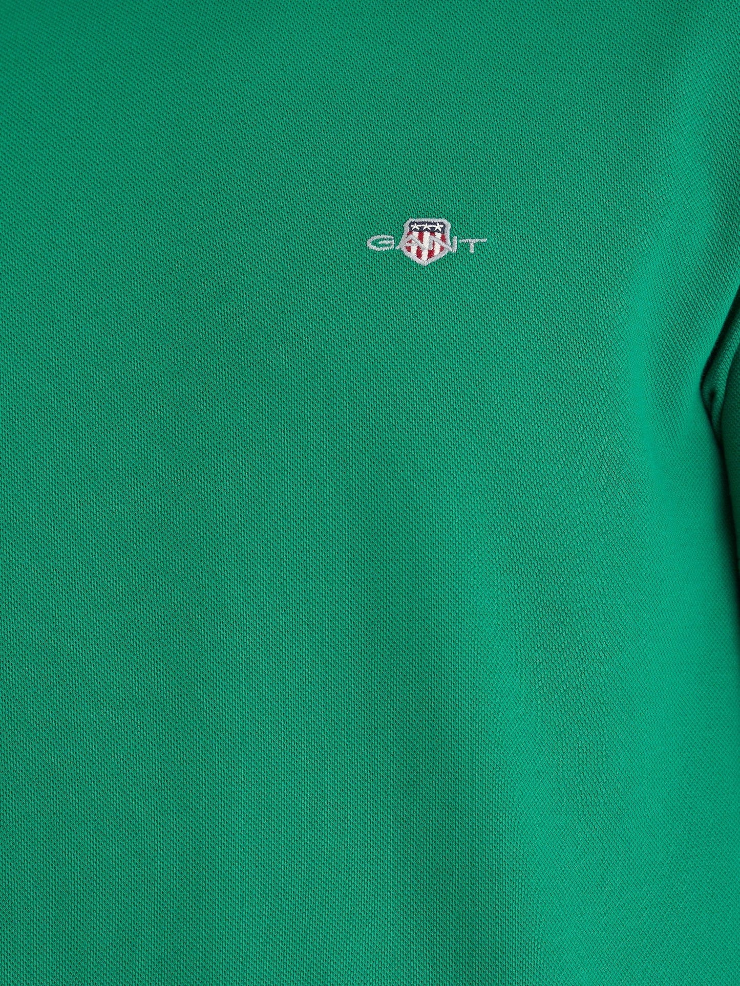 Gant Men Green Solid Round Neck Tshirt