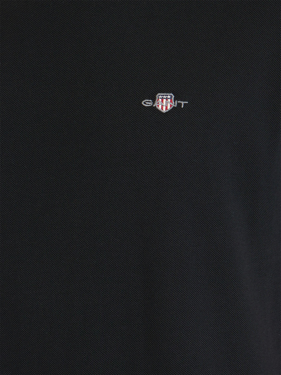 Gant Men Black Solid Round Neck Tshirt
