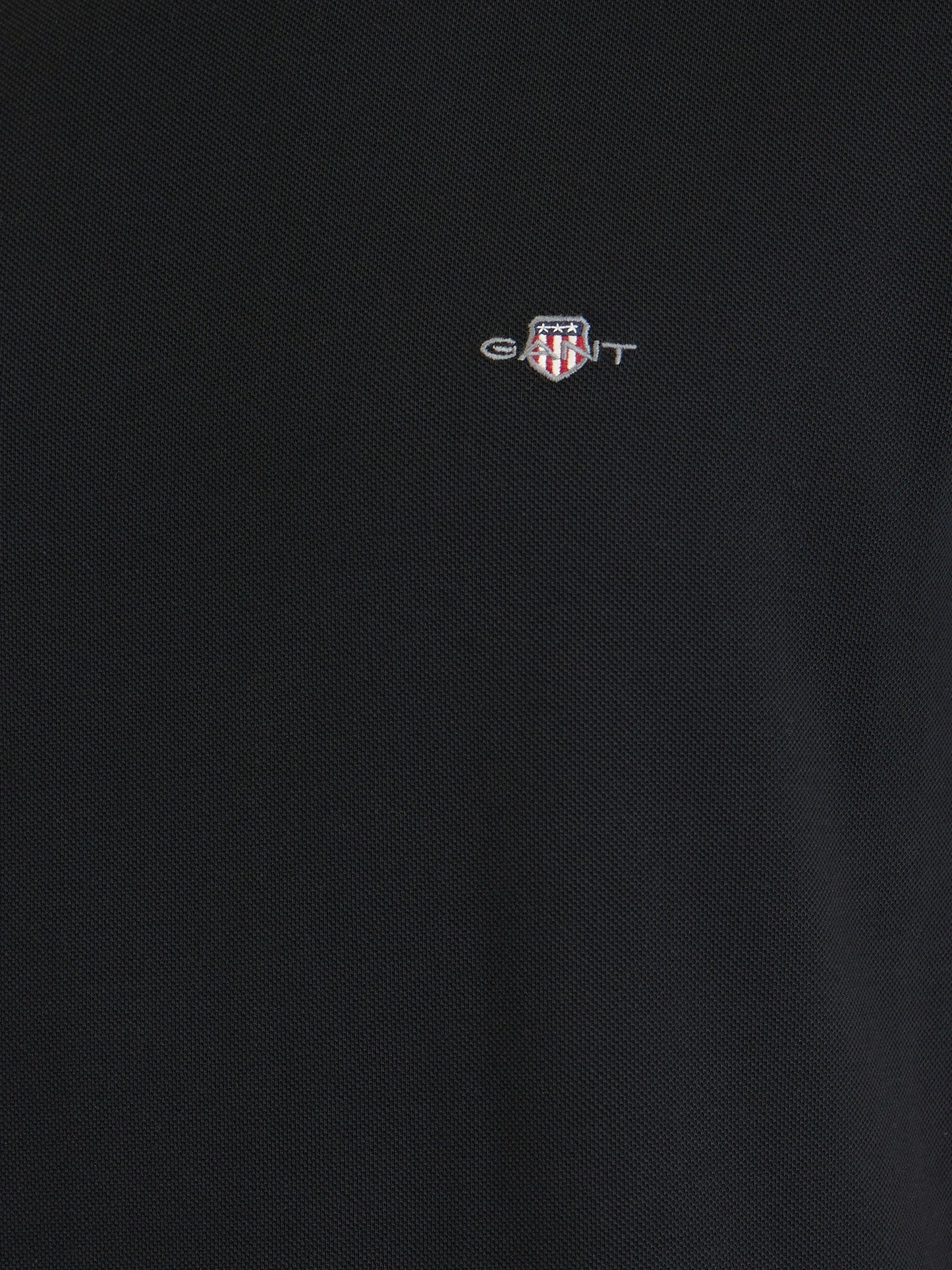 Gant Men Black Solid Round Neck Tshirt