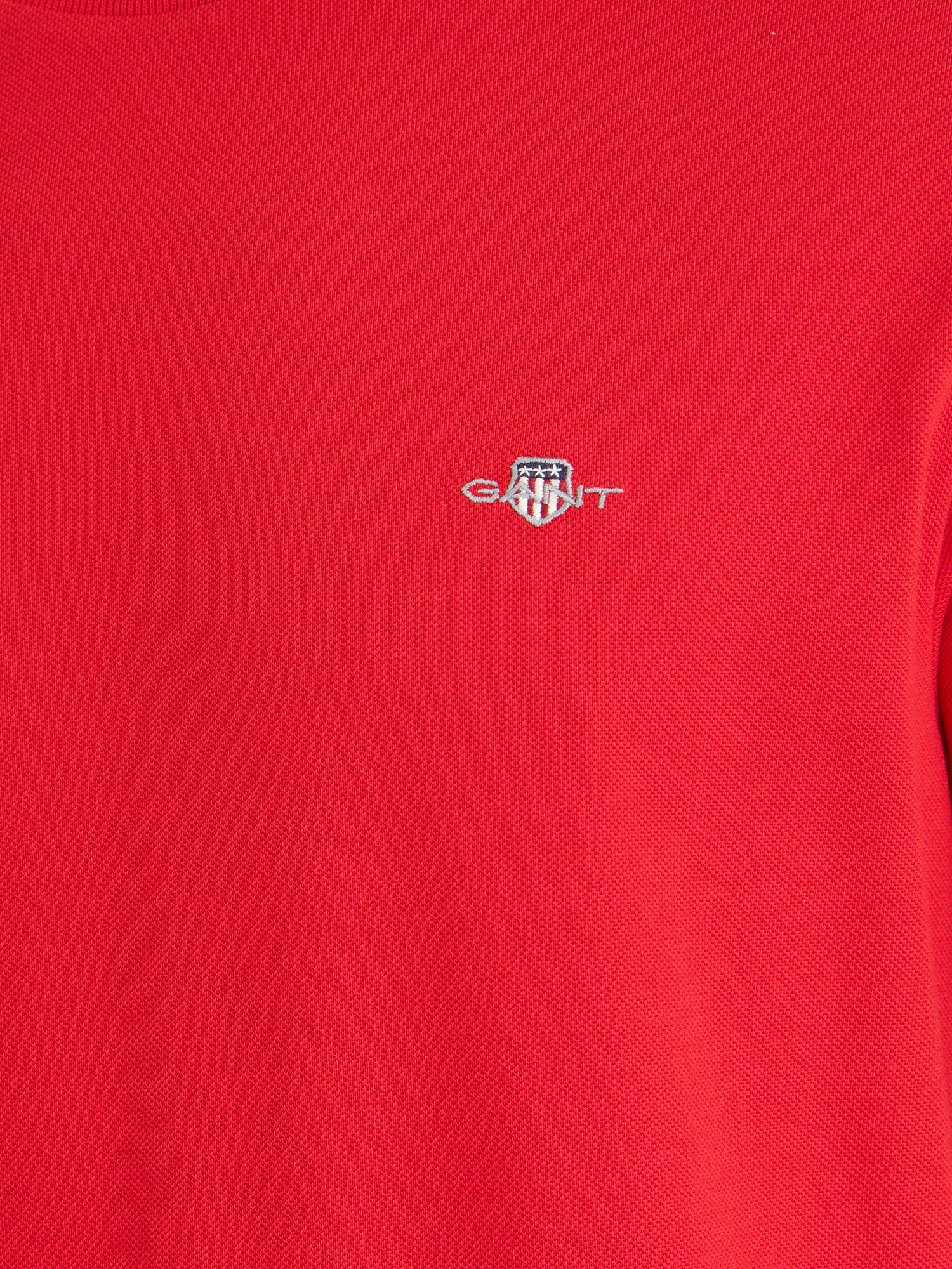 Gant Men Red Solid Round Neck Tshirt