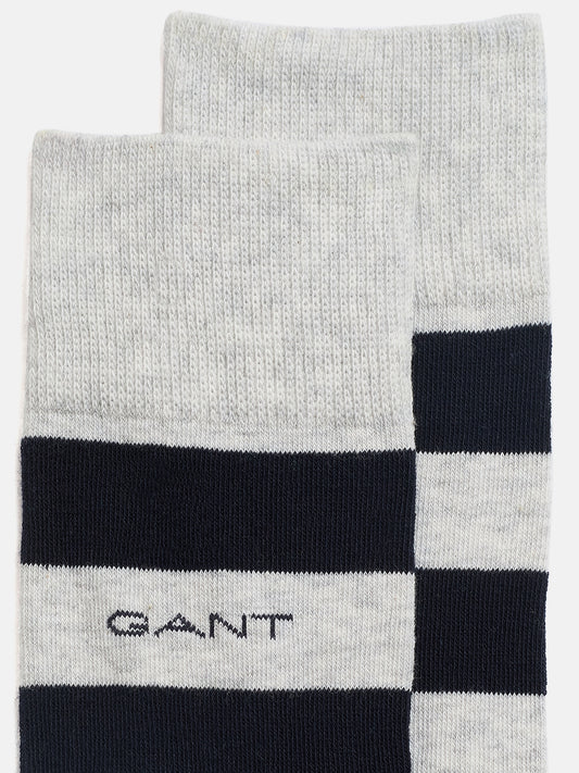 Gant Men Grey Barstripe And Solid Socks