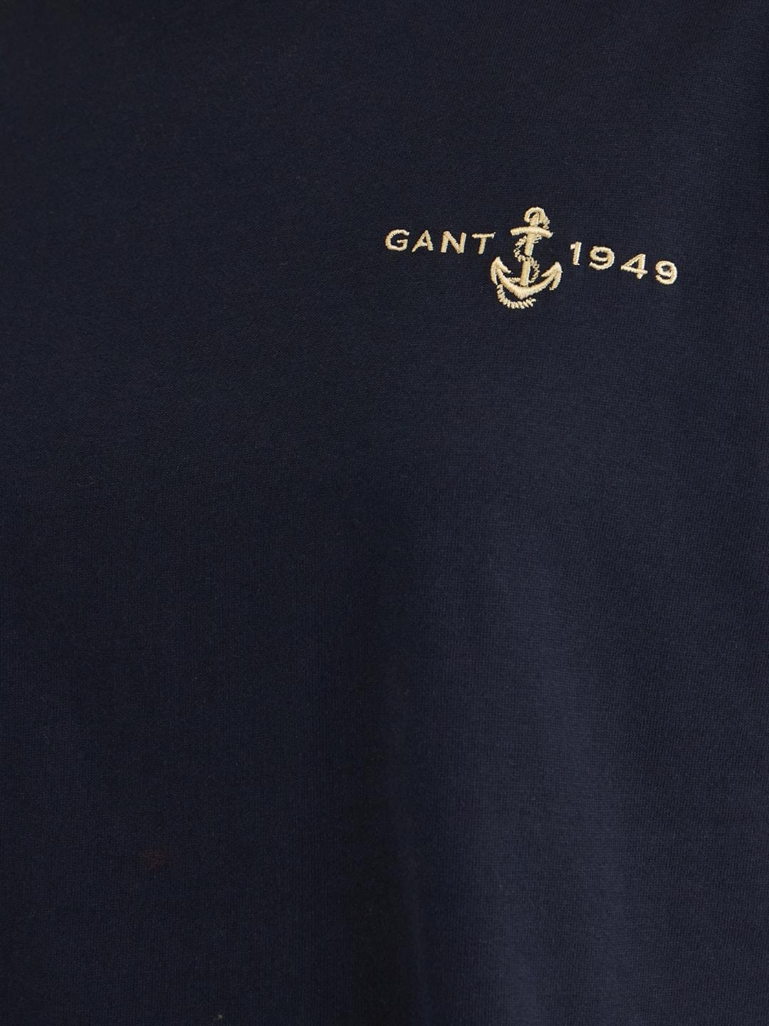 Gant Women Blue Graphic Crew Neck Tshirt