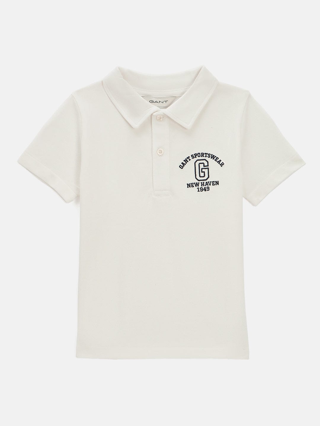 Gant Kids Off White Regular Fit Polo Tshirt