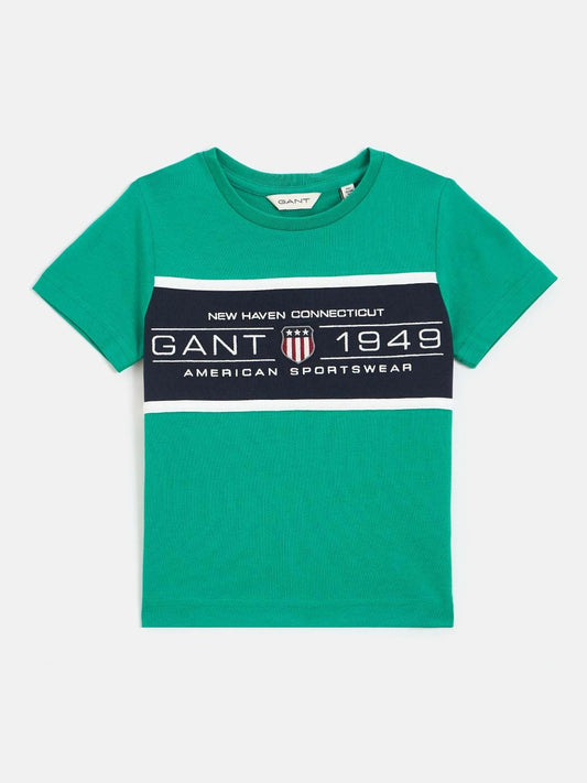 Gant Boys Green Round Neck Tshirt