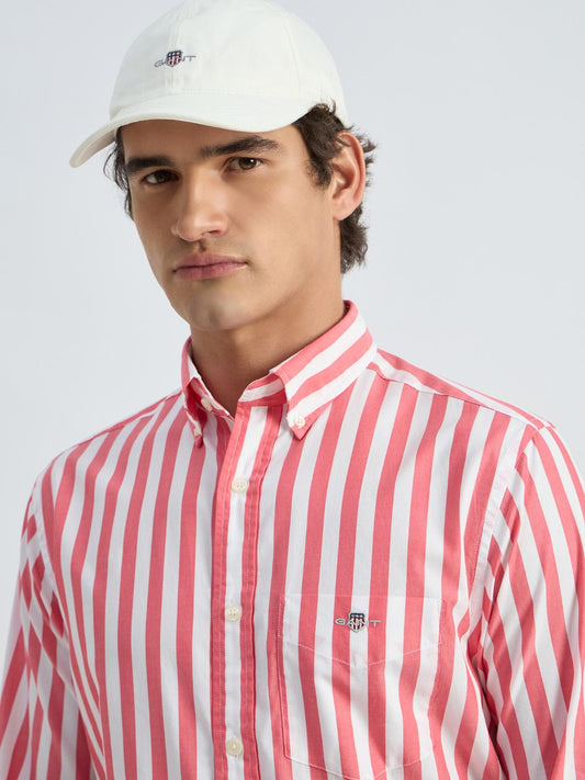 Gant Men Red Striped Collar Shirt