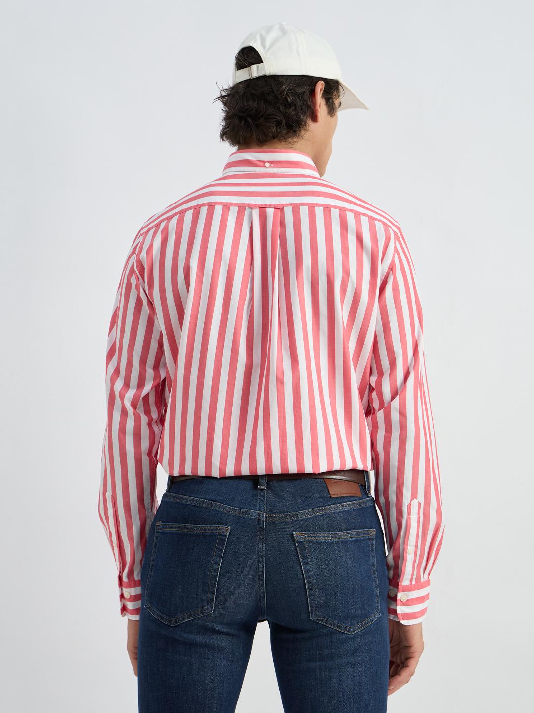 Gant Men Red Striped Collar Shirt