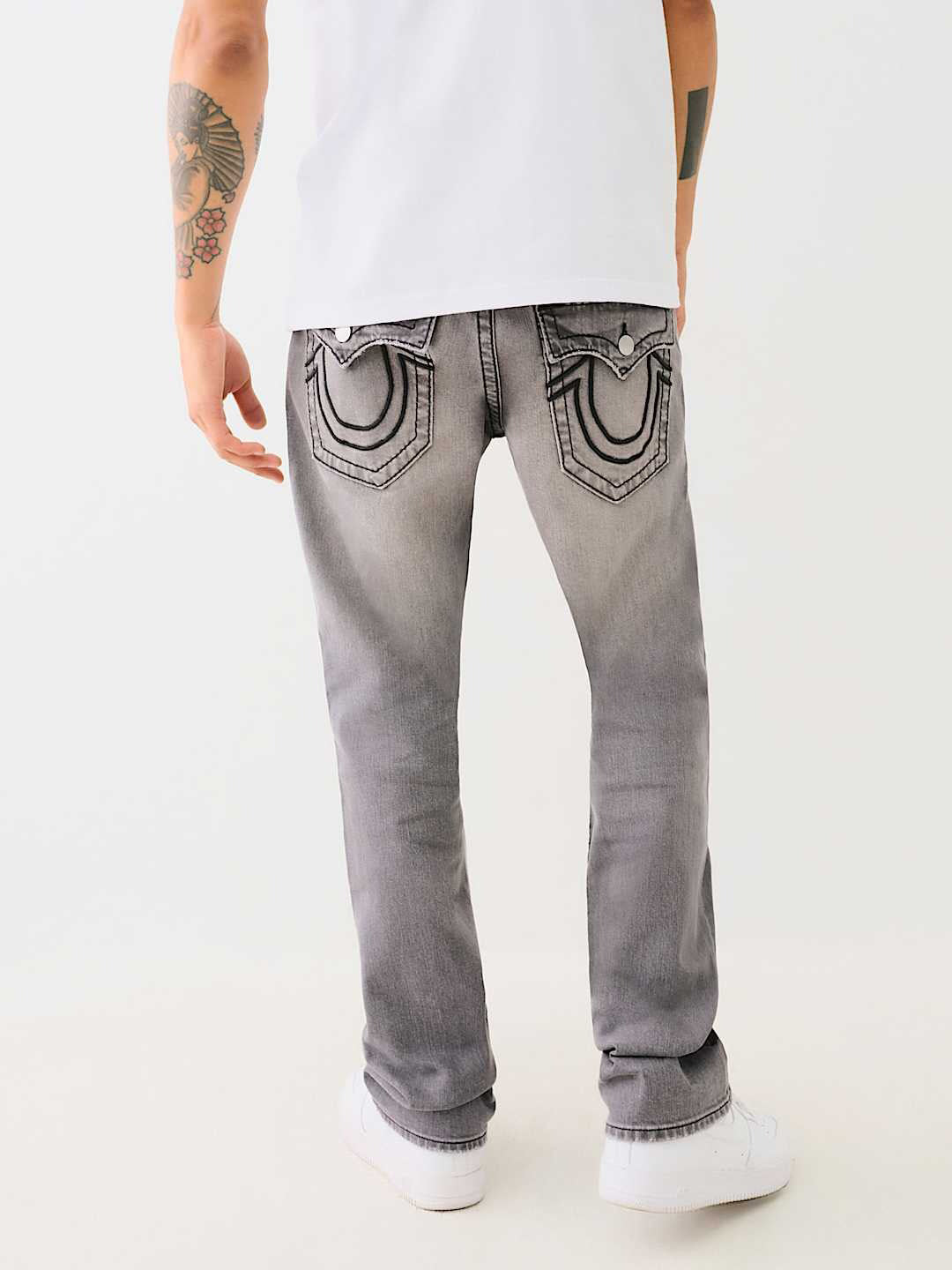 Shop True Religion Big T Ricky Straight Fit Grey Mid Rise Washed 