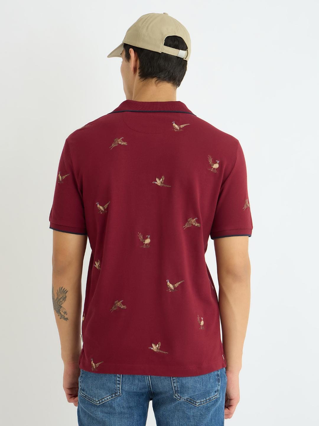 Gant Men Blue Embroidered Polo Tshirt