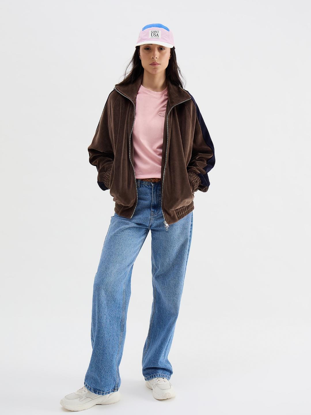 Gant Women Pink Solid Crew Neck Tshirt