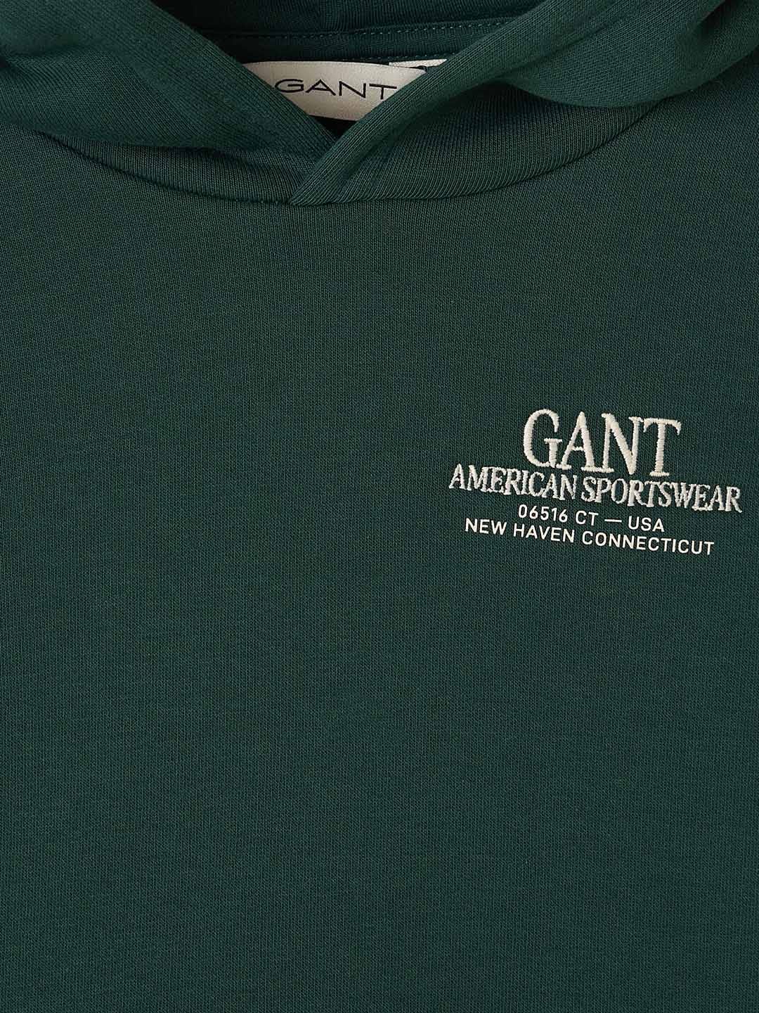 Gant Boys Regular Fit Green Logo Sweatshirt
