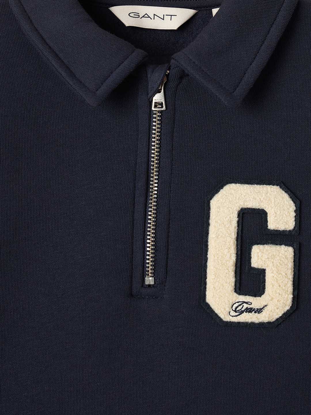 Gant Boys Regular Fit Navy Blue Logo Sweatshirt