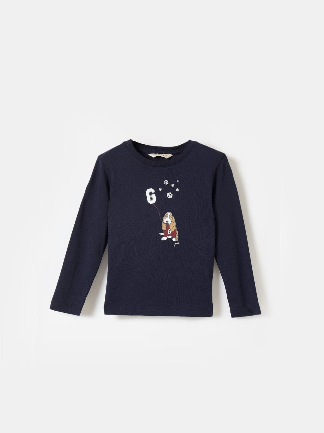 Gant Boys Blue Graphic Round Neck Tshirt