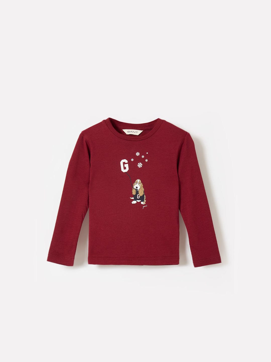 Gant Boys Red Graphic Round Neck Tshirt
