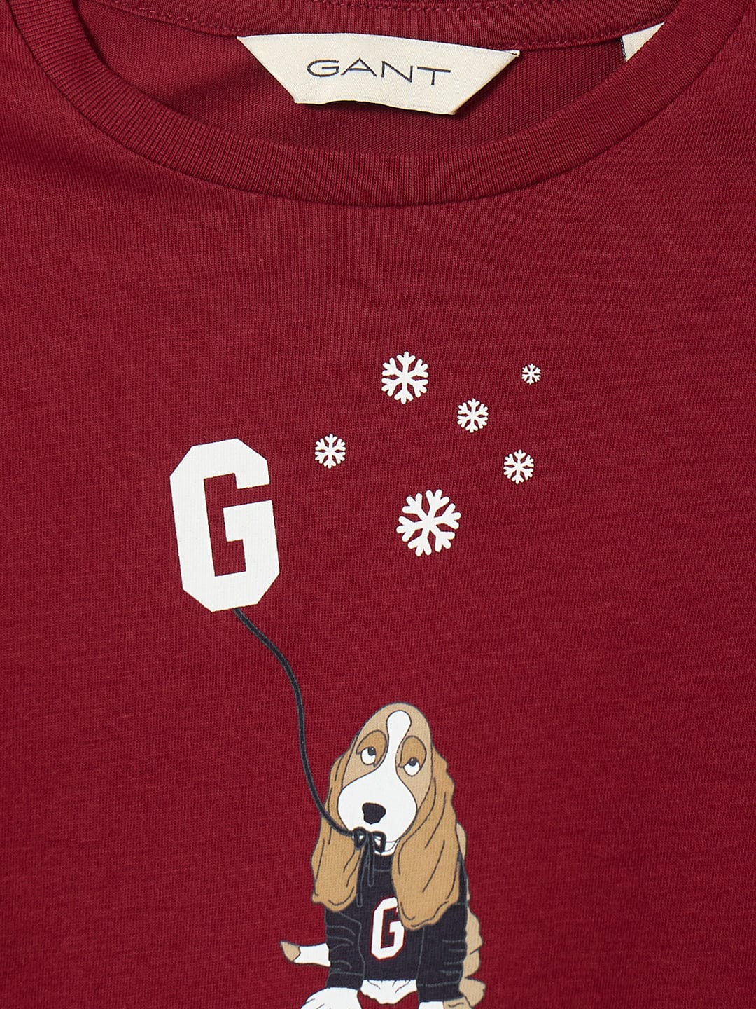 Gant Boys Red Graphic Round Neck Tshirt