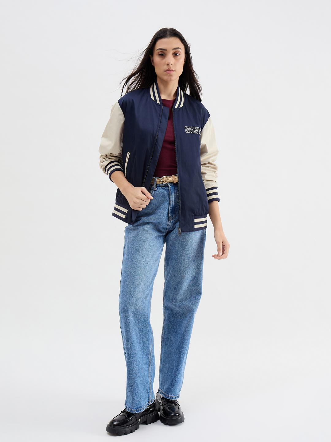 Gant Women Red Graphic Crew Neck Tshirt