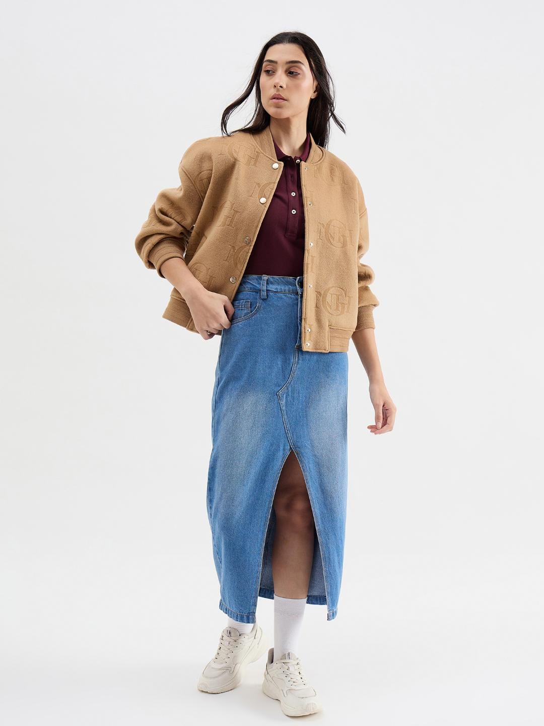 Gant Women Red Solid Polo Tshirt