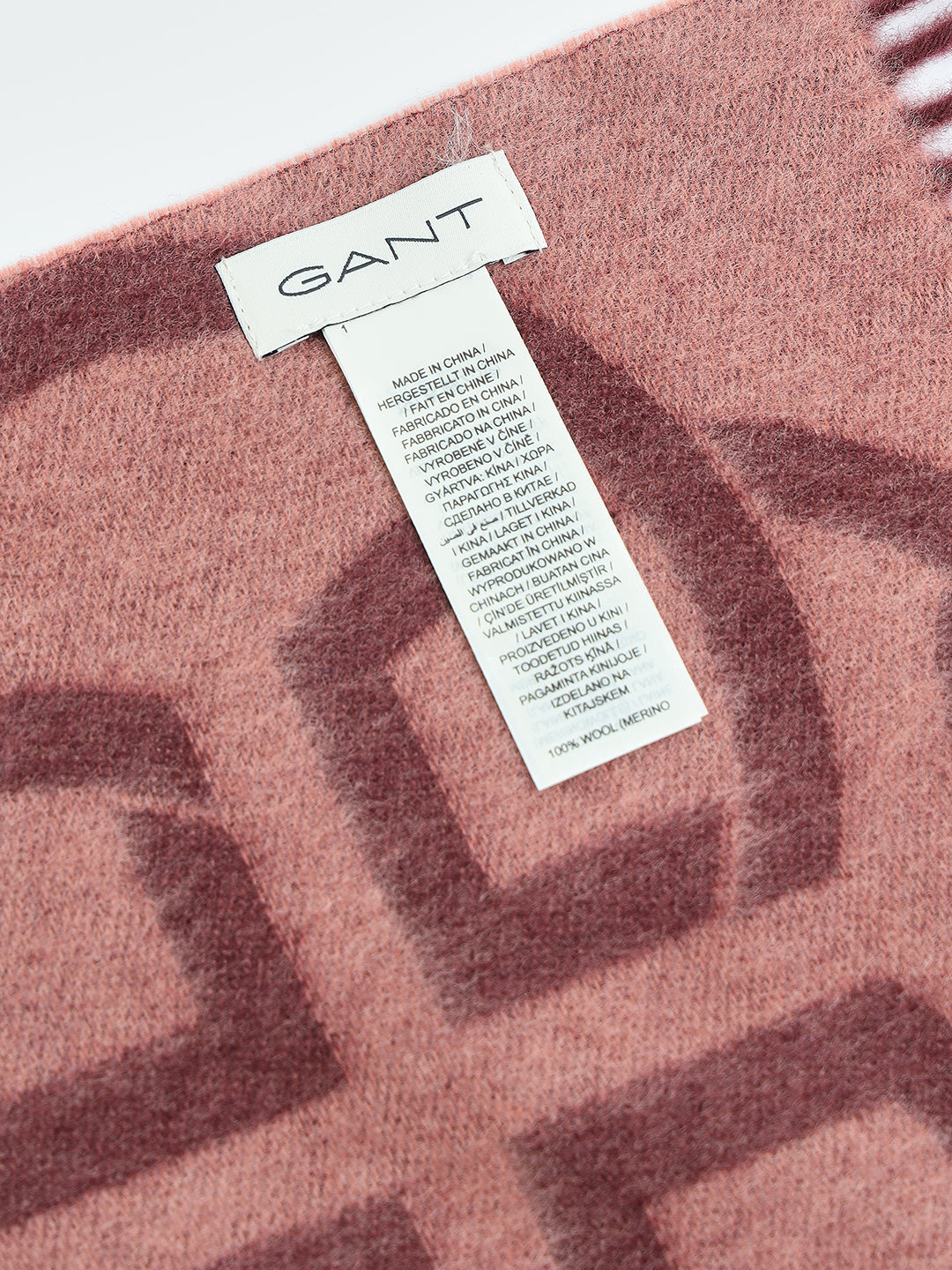 Gant Women Red Jacquard Scarf