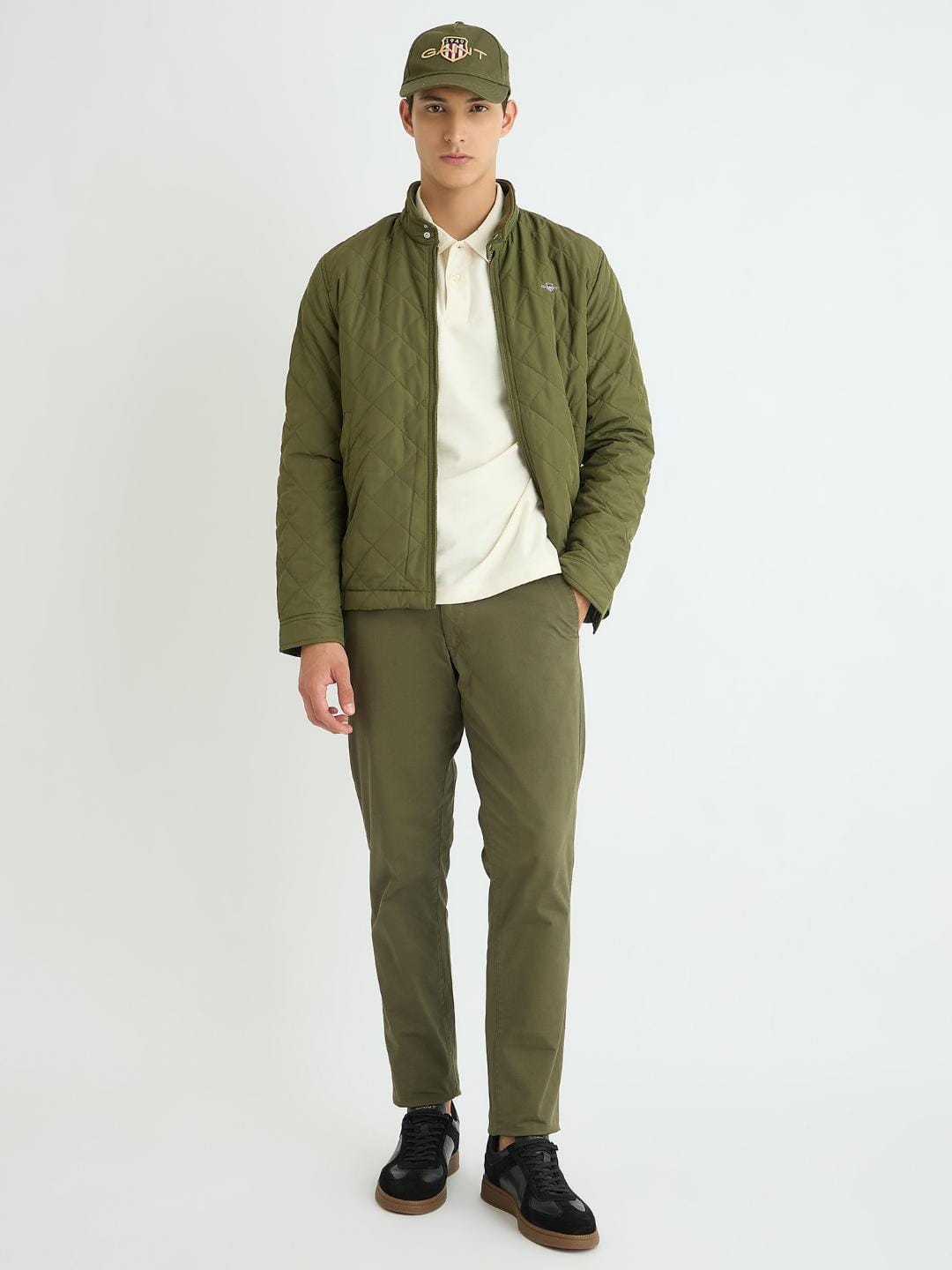 Gant Men Cream Solid Polo Tshirt