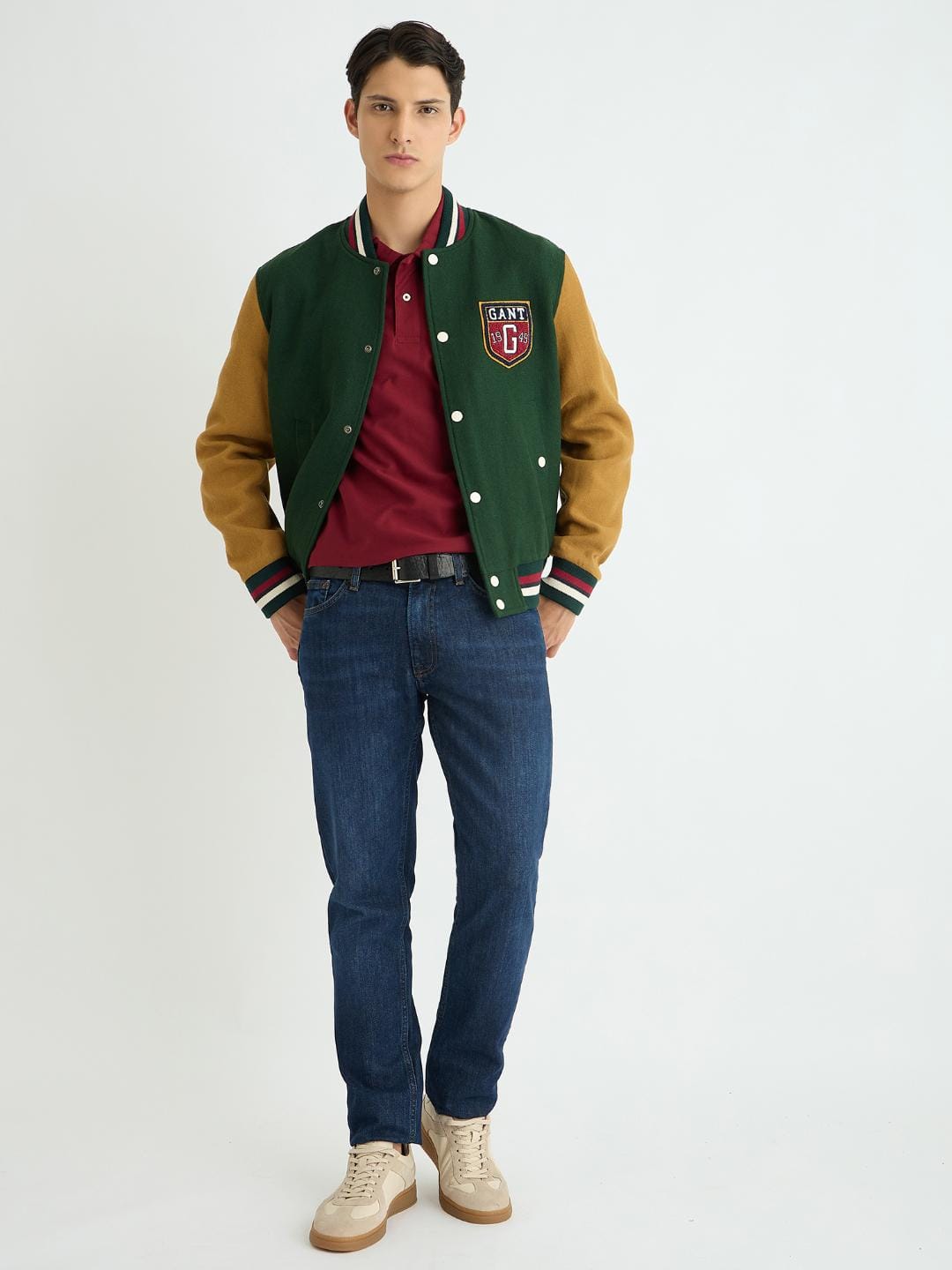 Gant Men Red Solid Polo Tshirt