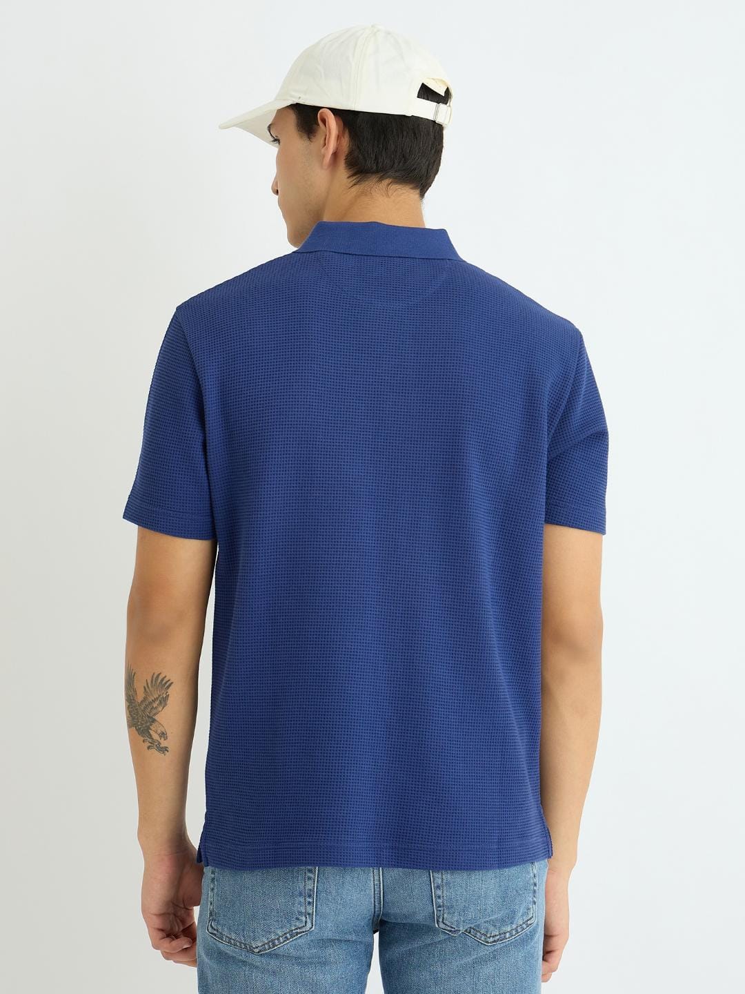 Gant Men Blue Solid Polo Tshirt