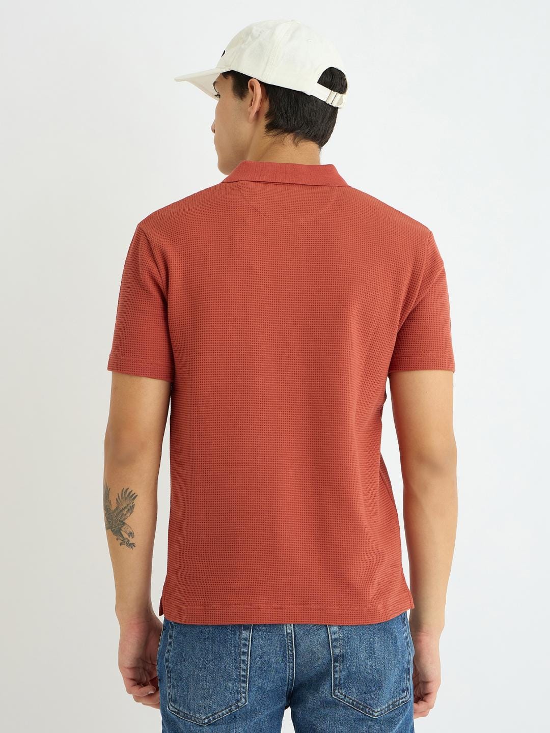 Gant Men Red Solid Polo Tshirt