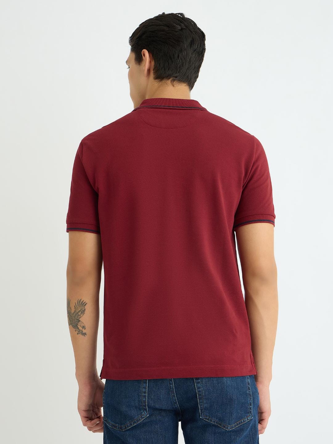 Gant Men Red Solid Polo Tshirt