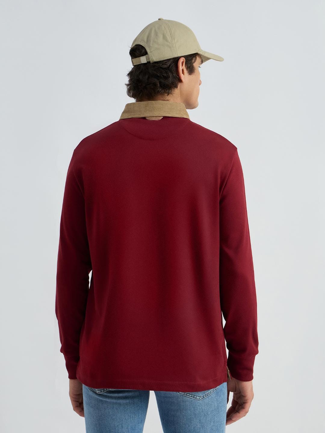 Gant Men Red Solid Polo Tshirt