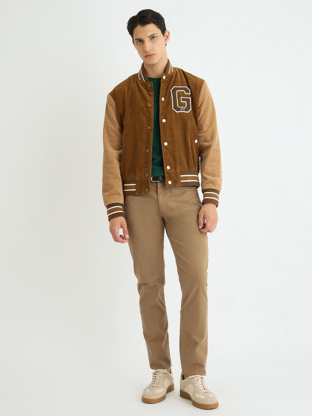 Gant Men Green Solid Crew Neck Tshirt