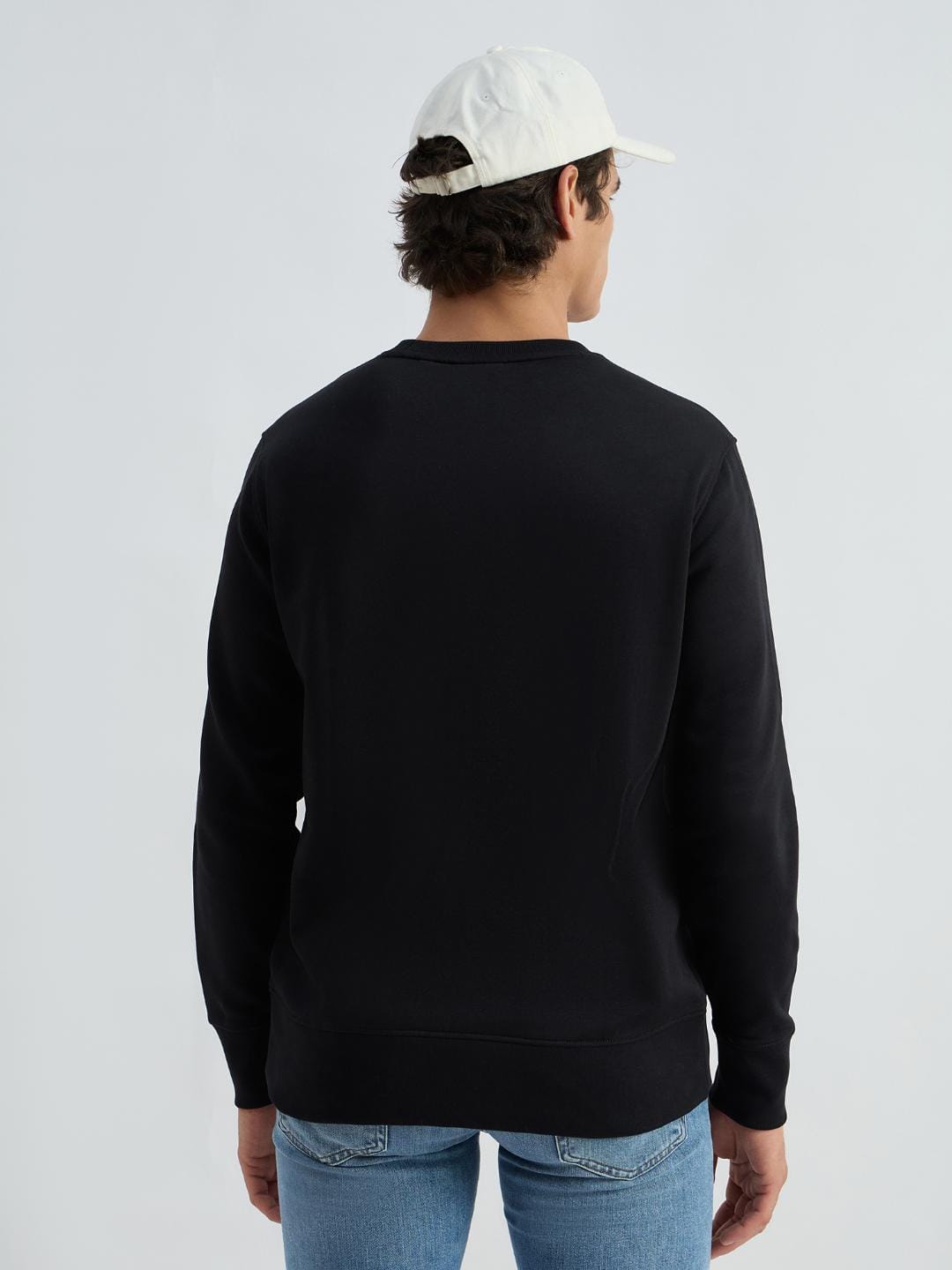Gant Men Black Printed Crew Neck Sweatshirt