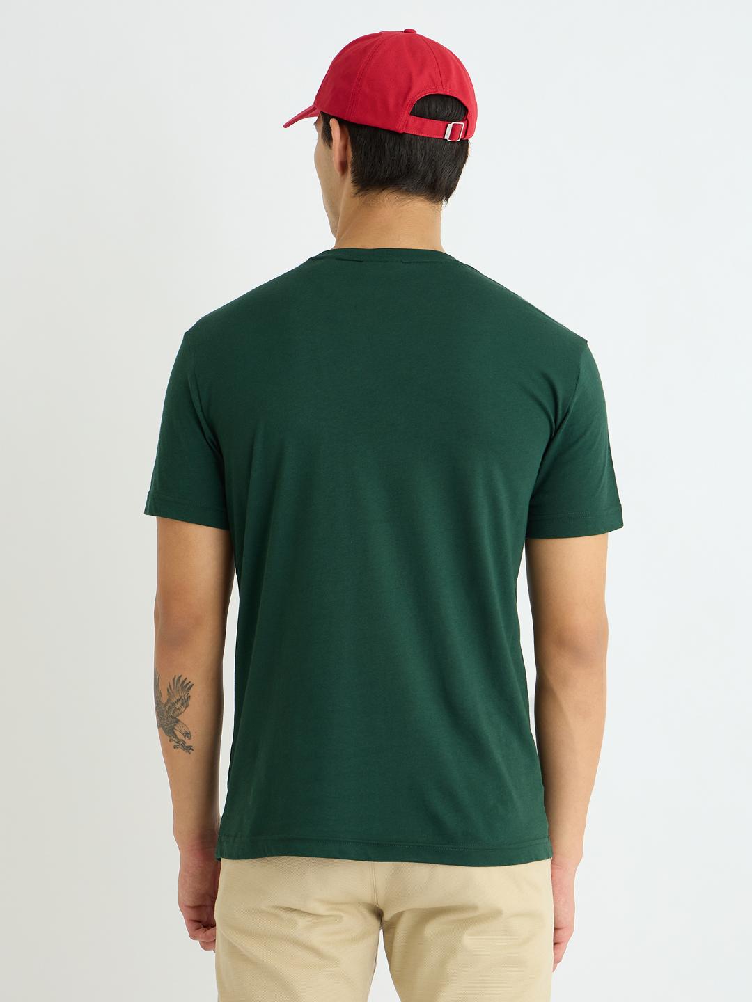 Gant Men Green Solid Tshirt