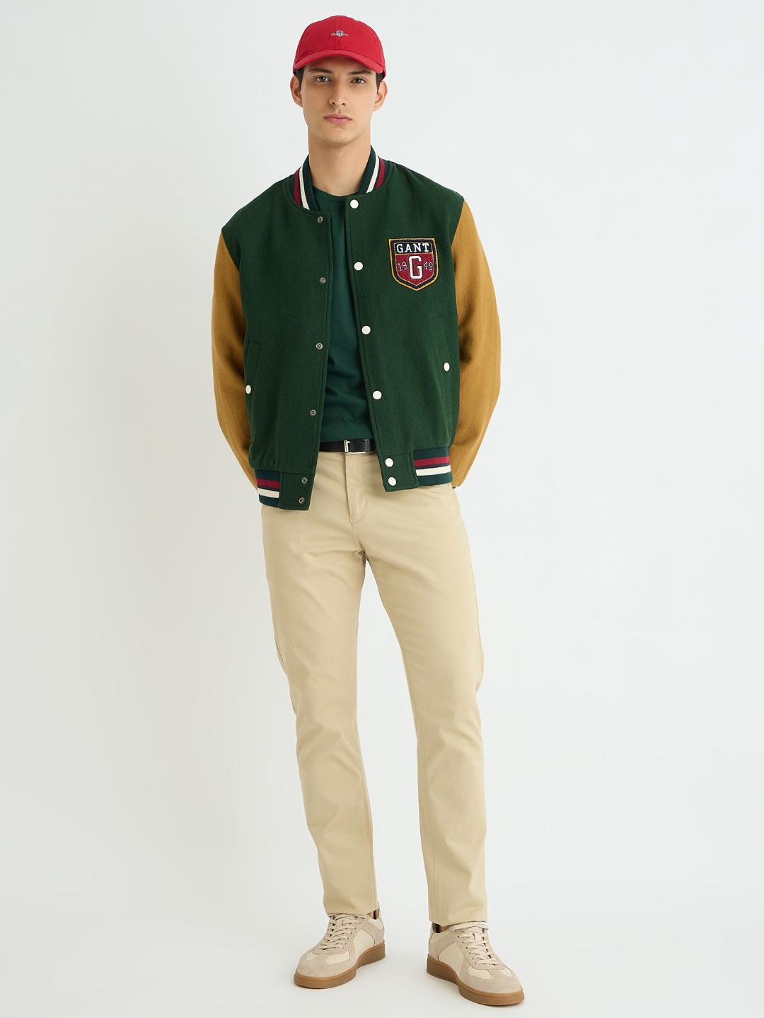 Gant Men Green Solid Tshirt