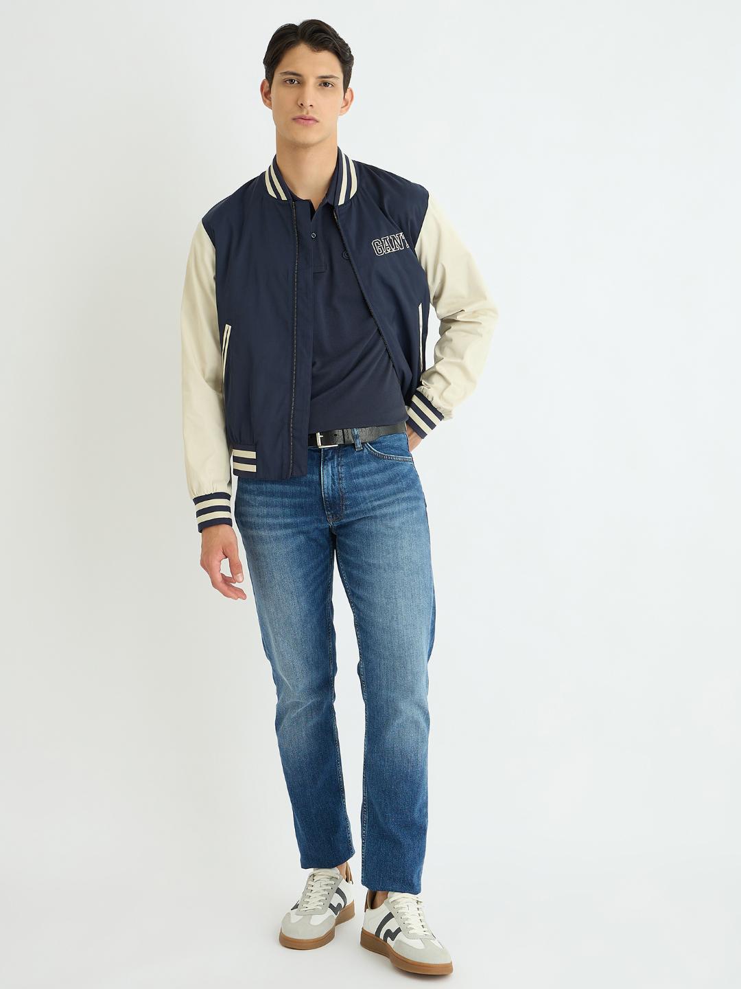 Gant Men Blue Solid Polo Tshirt