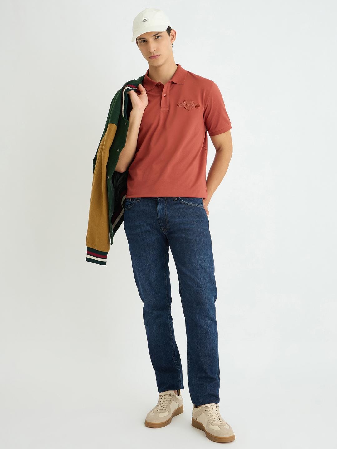 Gant Men Red Solid Polo Tshirt