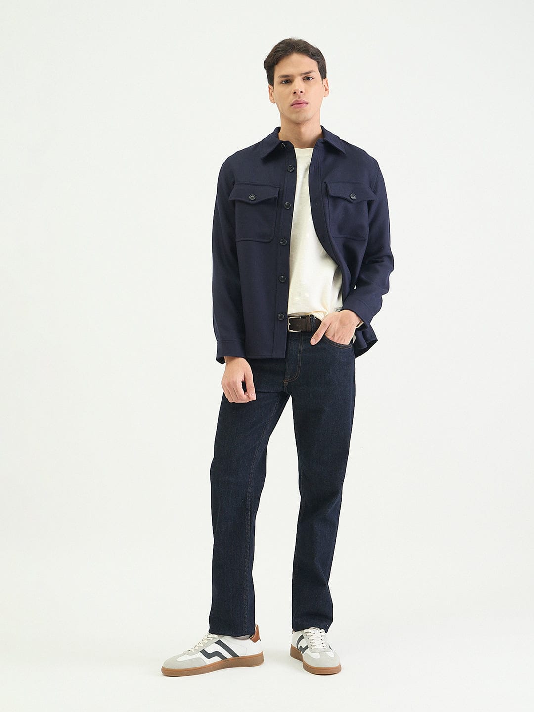 Gant Men Regular Cream Solid Sweatshirt