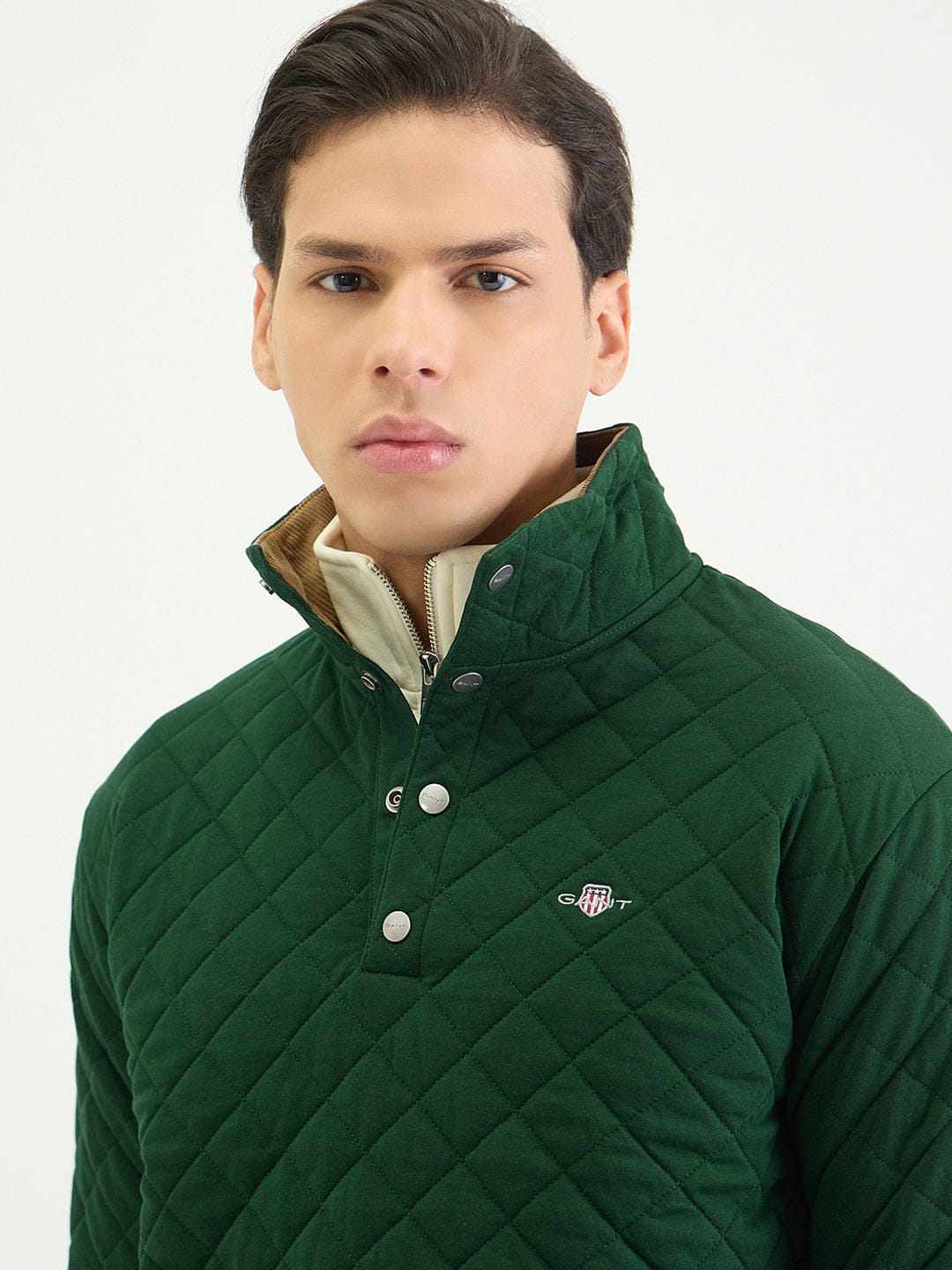 Gant Men Regular Green Quilted Sweatshirt
