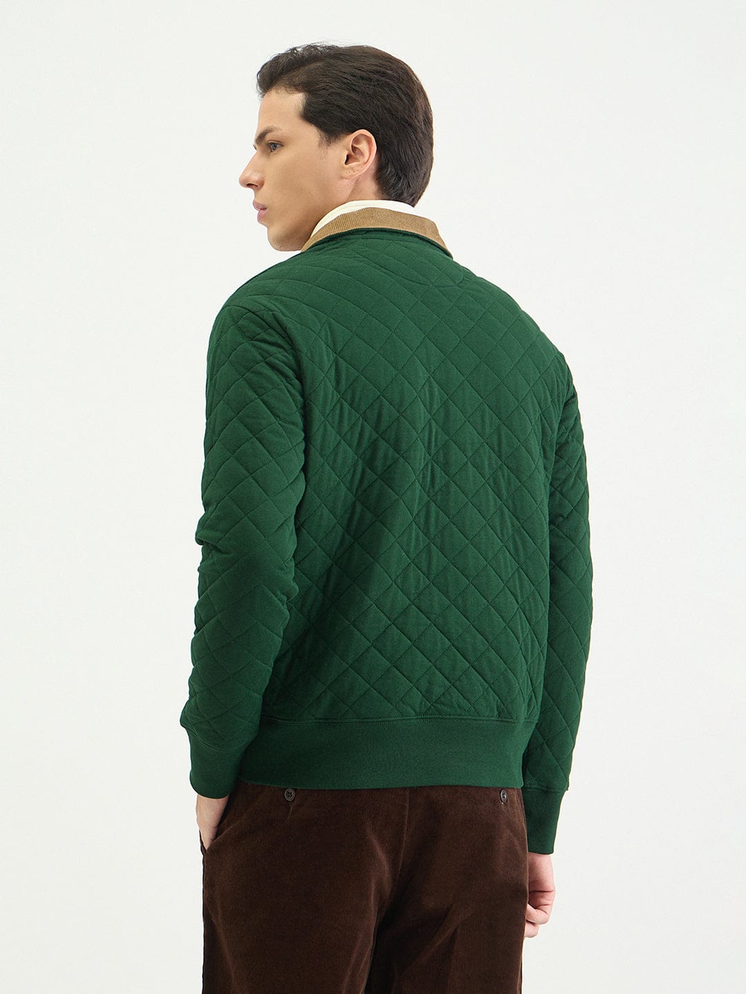 Gant Men Regular Green Quilted Sweatshirt