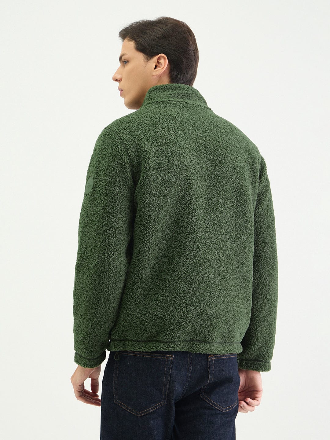 Gant Men Regular Green Textured Sweatshirt
