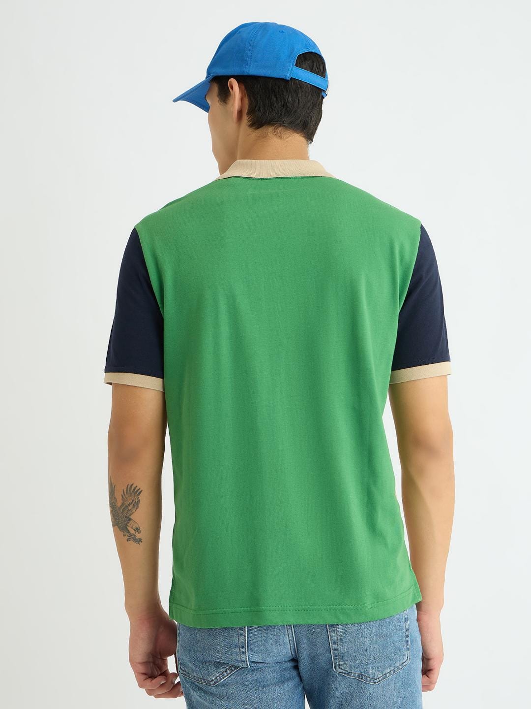 Gant Men Grey Coloublocked Polo Tshirt