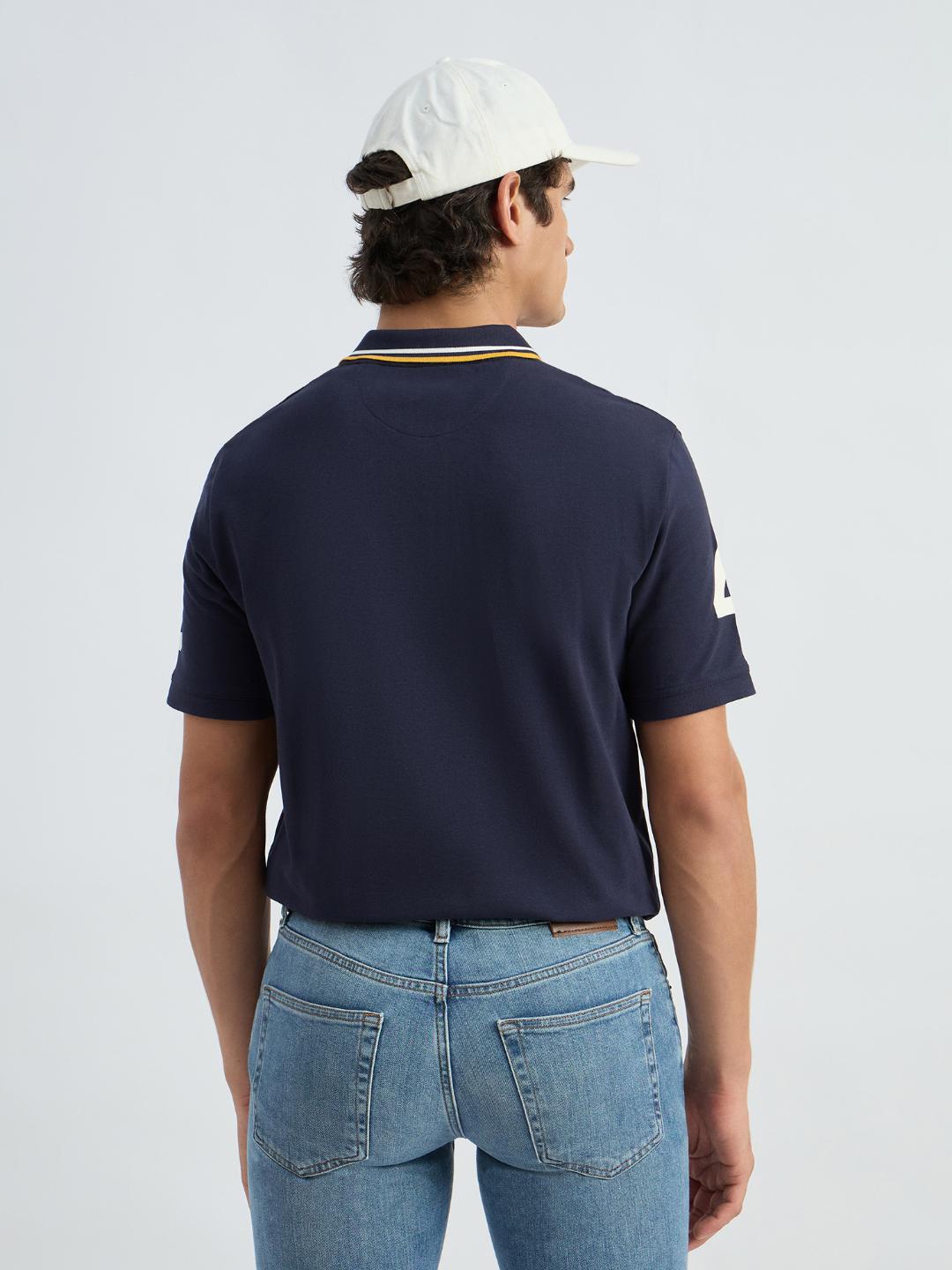Gant Men Blue Printed Polo Tshirt