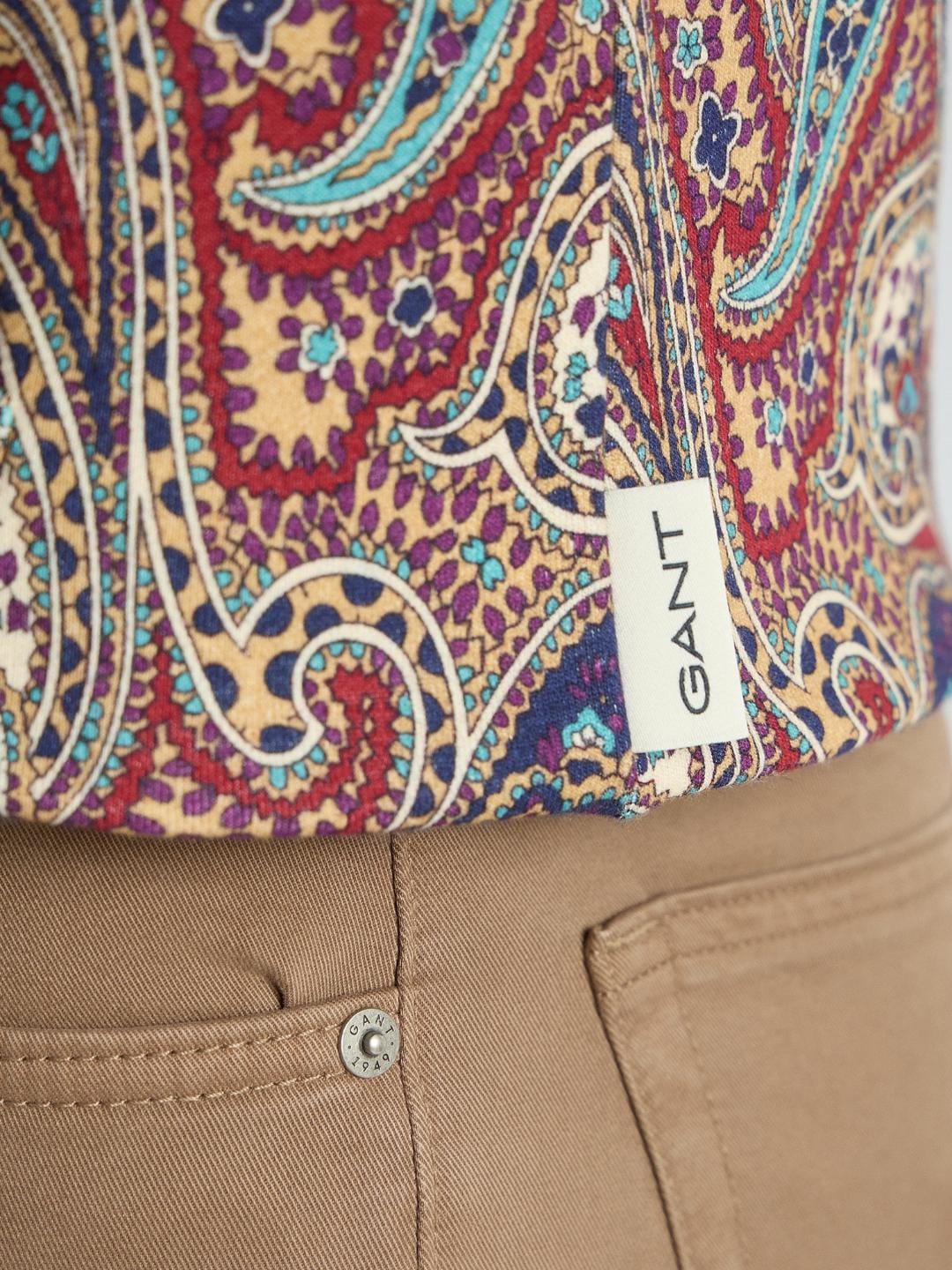 Gant Men Red Printed Hooded Sweatshirt