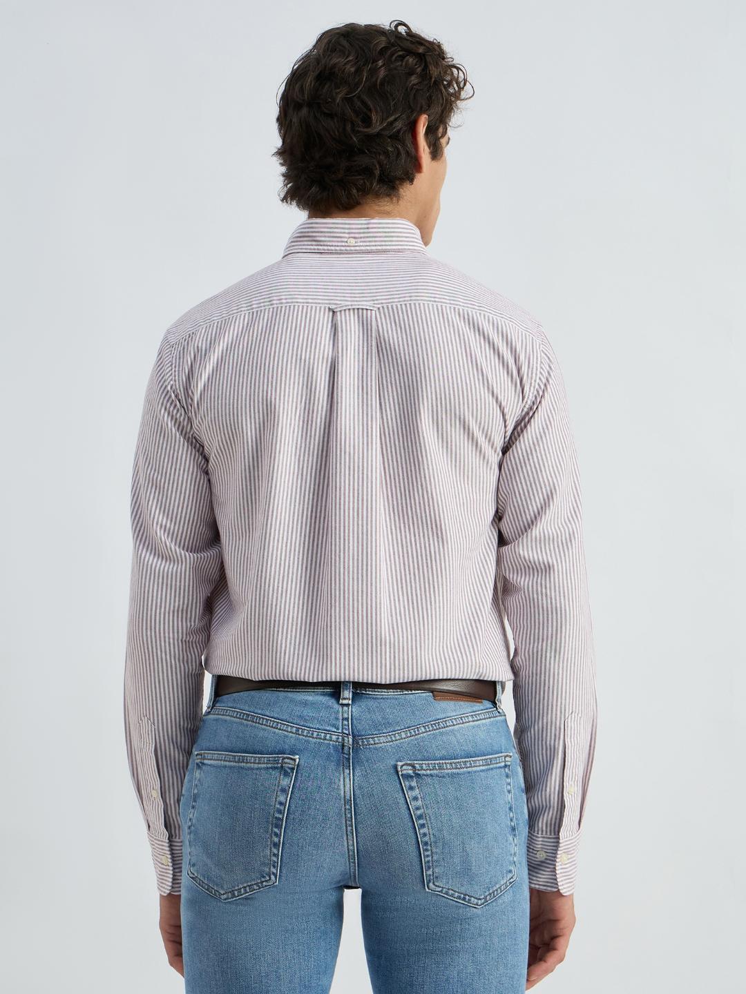 Gant Men Red Striped Collar Shirt