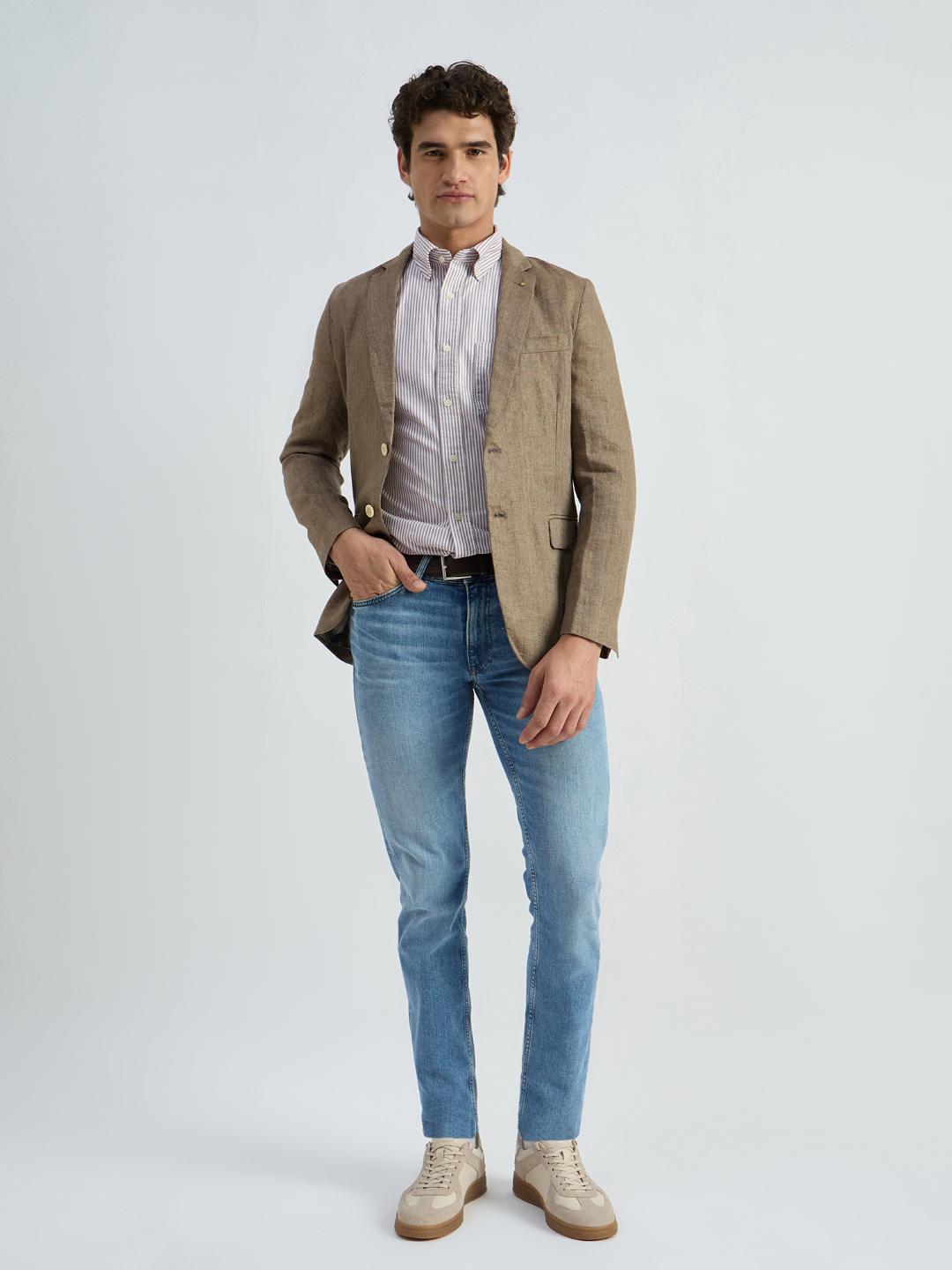 Gant Men Red Striped Collar Shirt